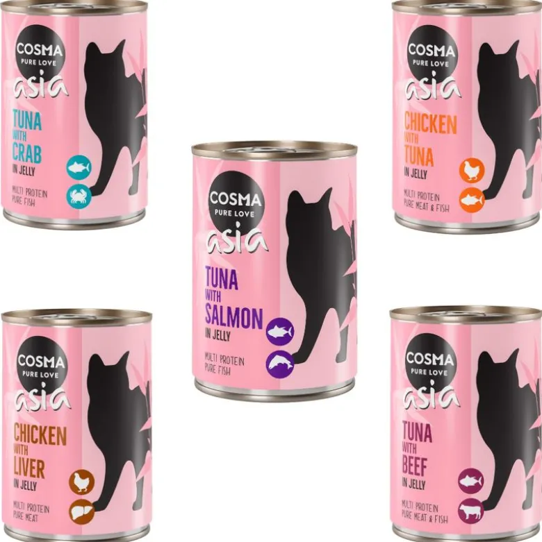 Økonomipakke: 24 x 400 g Cosma Asia i gelé