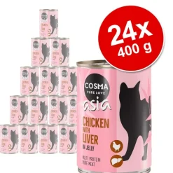 Økonomipakke: 24 x 400 g Cosma Asia i gelé