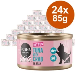 Økonomipakke: 24 x 85 g Cosma Asia Kitten i gelé