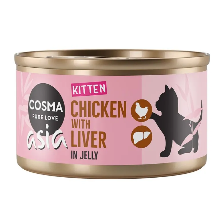 Økonomipakke: 24 x 85 g Cosma Asia Kitten i gelé