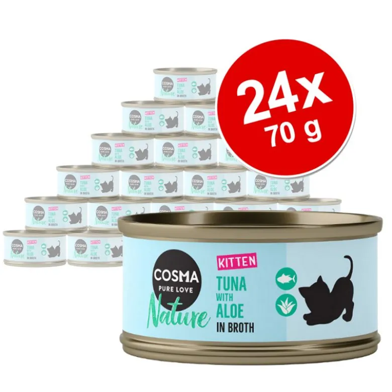 Økonomipakke: 24 x 70 g Cosma Nature Kitten