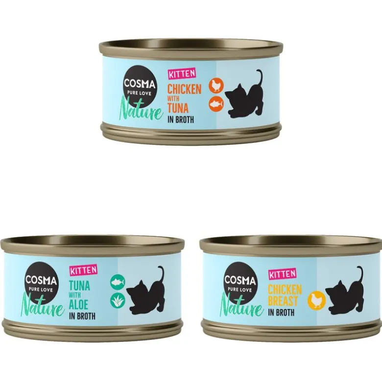 Økonomipakke: 24 x 70 g Cosma Nature Kitten