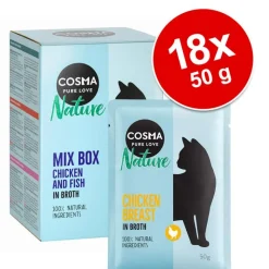 Økonomipakke: 18 x 50 g Cosma Nature portionsposer