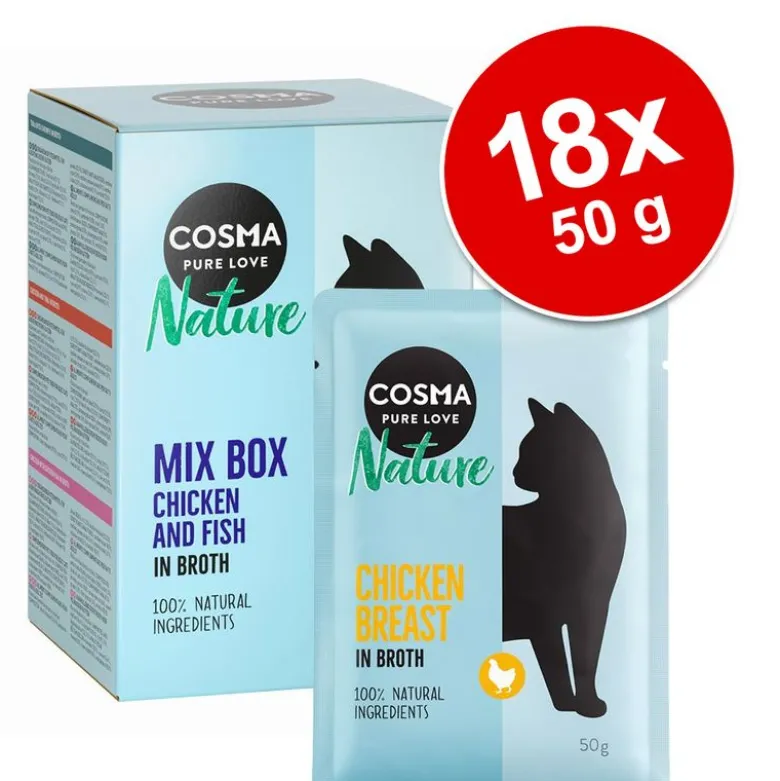 Økonomipakke: 18 x 50 g Cosma Nature portionsposer