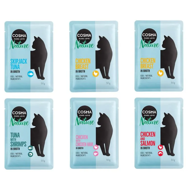 Økonomipakke: 18 x 50 g Cosma Nature portionsposer