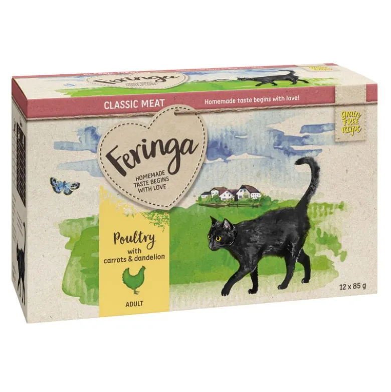 Økonomipakke: 48 x 85 g Feringa Classic Meat Menu Portionspose