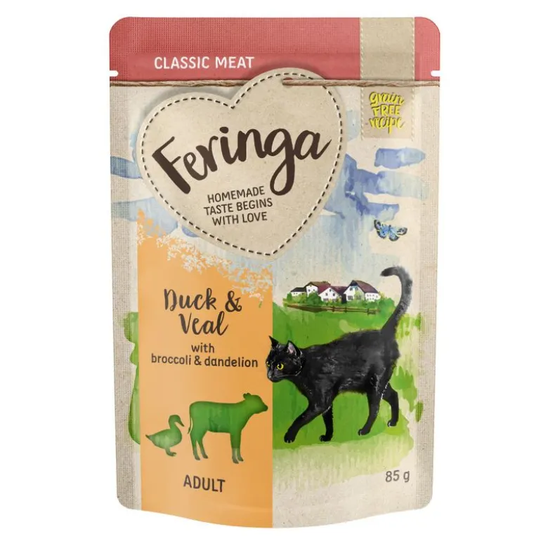 Økonomipakke: 48 x 85 g Feringa Classic Meat Menu Portionspose