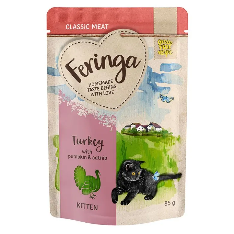 Økonomipakke 24 x 85 g Feringa Classic Meat Menu Kitten portionsposer