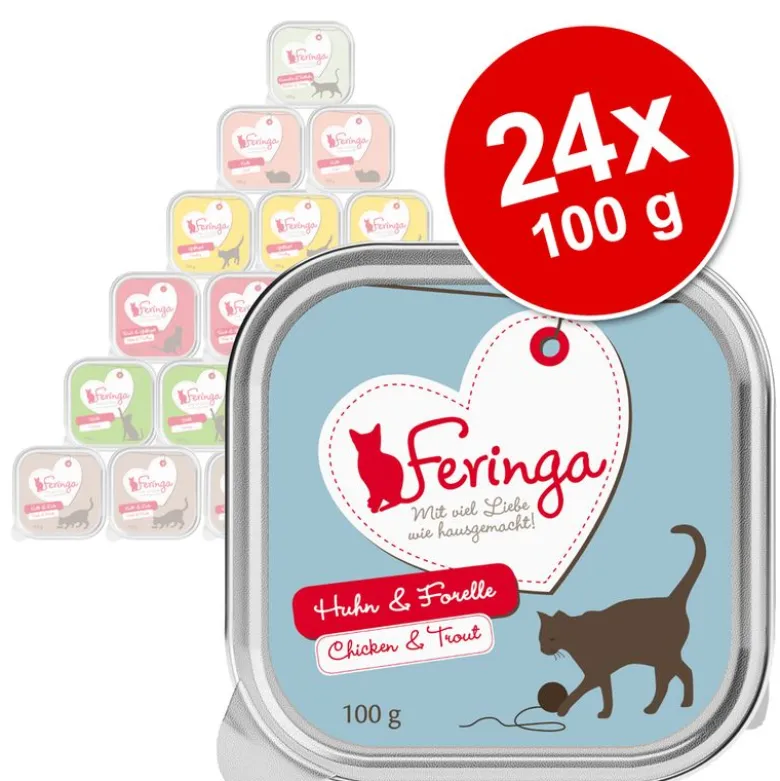 Økonomipakke: 24 x 100 g Feringa Classic Meat Menu Alubakke