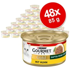 Økonomipakke: 48 x 85 g Gourmet Gold Saftig-Fine Bidder