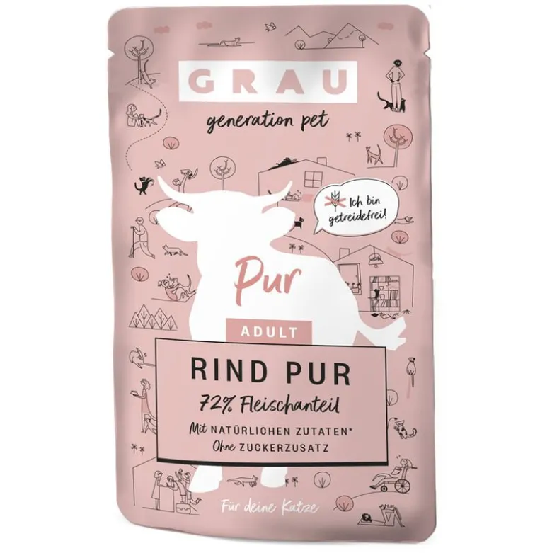 Økonomipakke: 32 x 125 g GRAU Adult kornfri portionsposer
