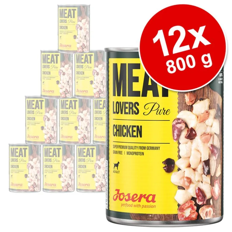 Økonomipakke: 12 x 800 g Josera Meatlovers Pure
