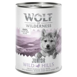 Økonomipakke: 24 x 400 g Little Wolf of Wilderness - Duo-Protein