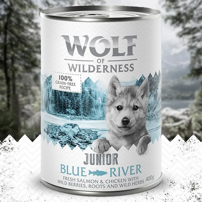 Økonomipakke: 24 x 400 g Little Wolf of Wilderness - Duo-Protein