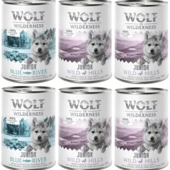 Økonomipakke: 24 x 400 g Little Wolf of Wilderness - Duo-Protein