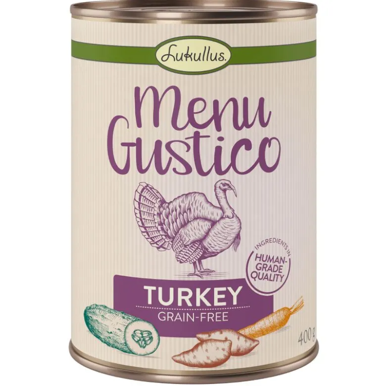 Økonomipakke: 24 x 400 g Lukullus "Menu Gustico"