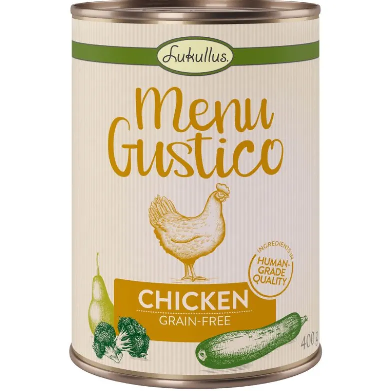 Økonomipakke: 24 x 400 g Lukullus "Menu Gustico"
