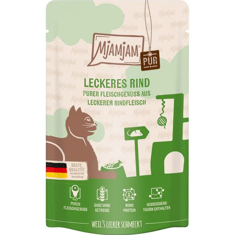 Økonomipakke: 24 x 125 g MjAMjAM Squeeze Pure Meat Delight