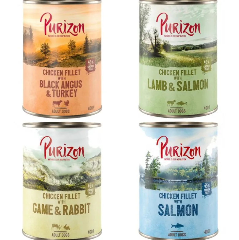 Økonomipakke: 24 x 400 g Purizon Adult