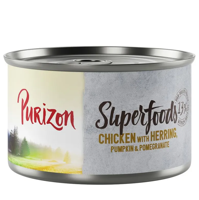 Økonomipakke: 24 x 140 g Purizon Superfoods
