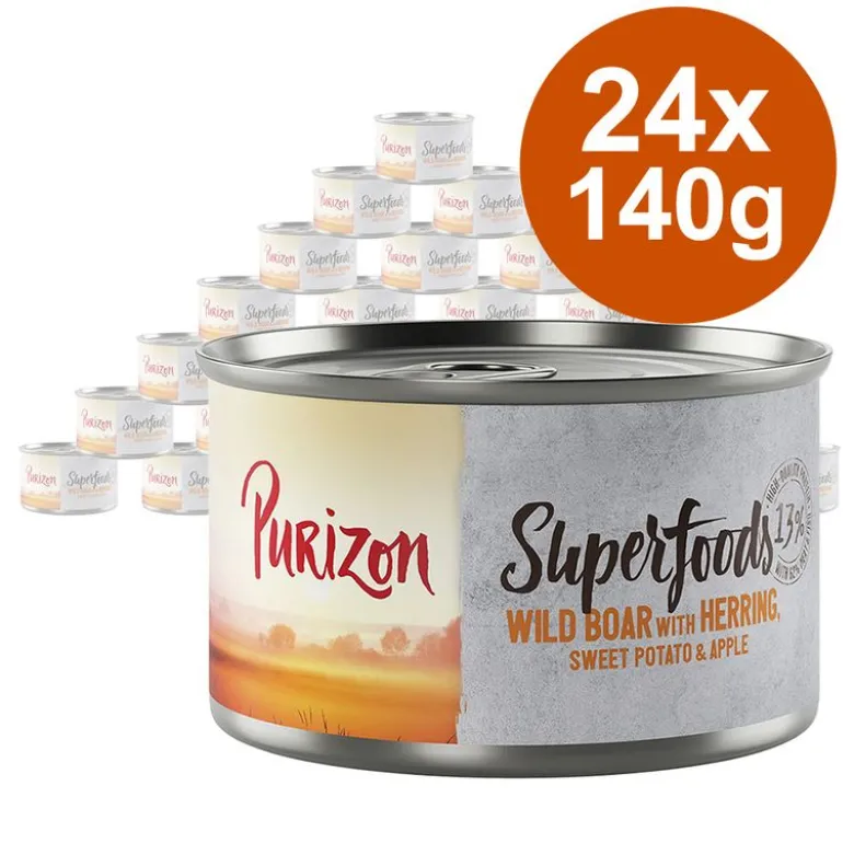 Økonomipakke: 24 x 140 g Purizon Superfoods