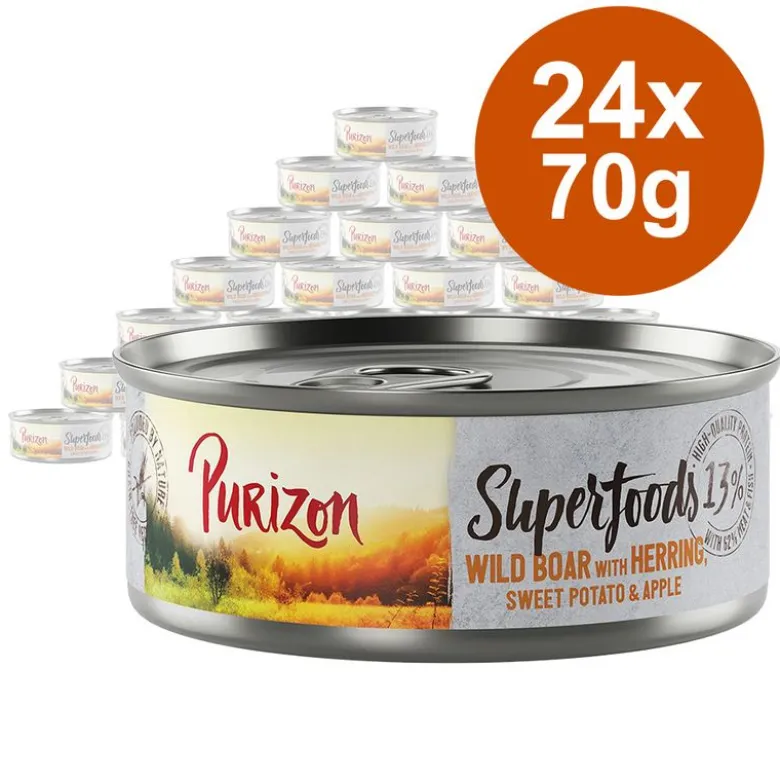 Økonomipakke: 24 x 70 g Purizon Superfoods
