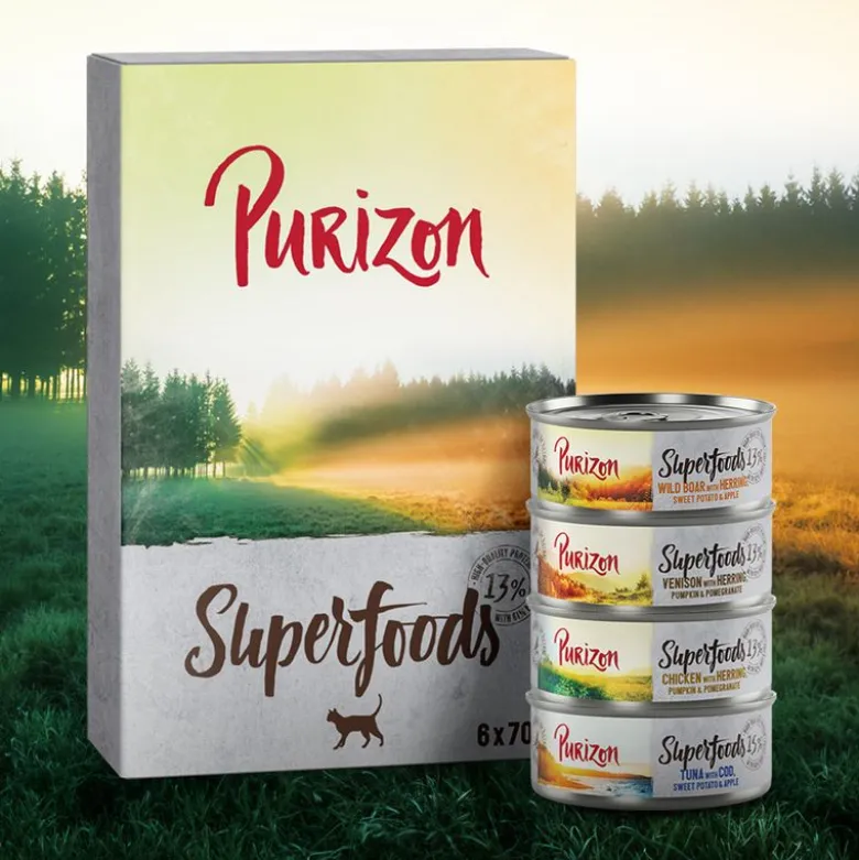 Økonomipakke: 24 x 70 g Purizon Superfoods