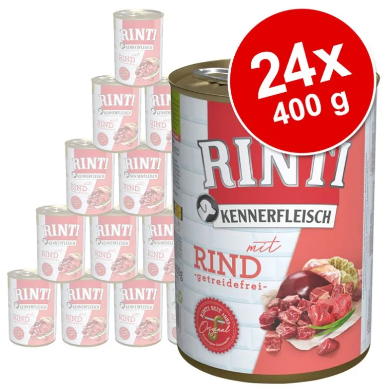 Økonomipakke: 24 x 400 g RINTI Kennerfleisch