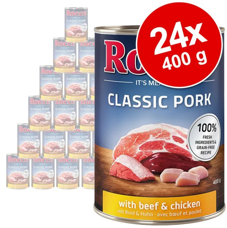 Økonomipakke: 24 x 400 g Rocco Classic Pork