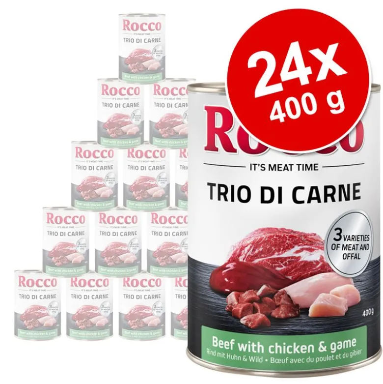 Økonomipakke: 24 x 400 g Rocco Classic Trio di Carne