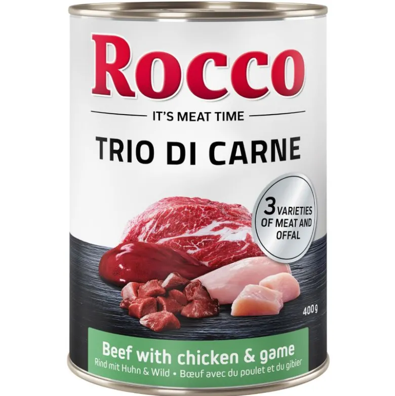 Økonomipakke: 24 x 400 g Rocco Classic Trio di Carne
