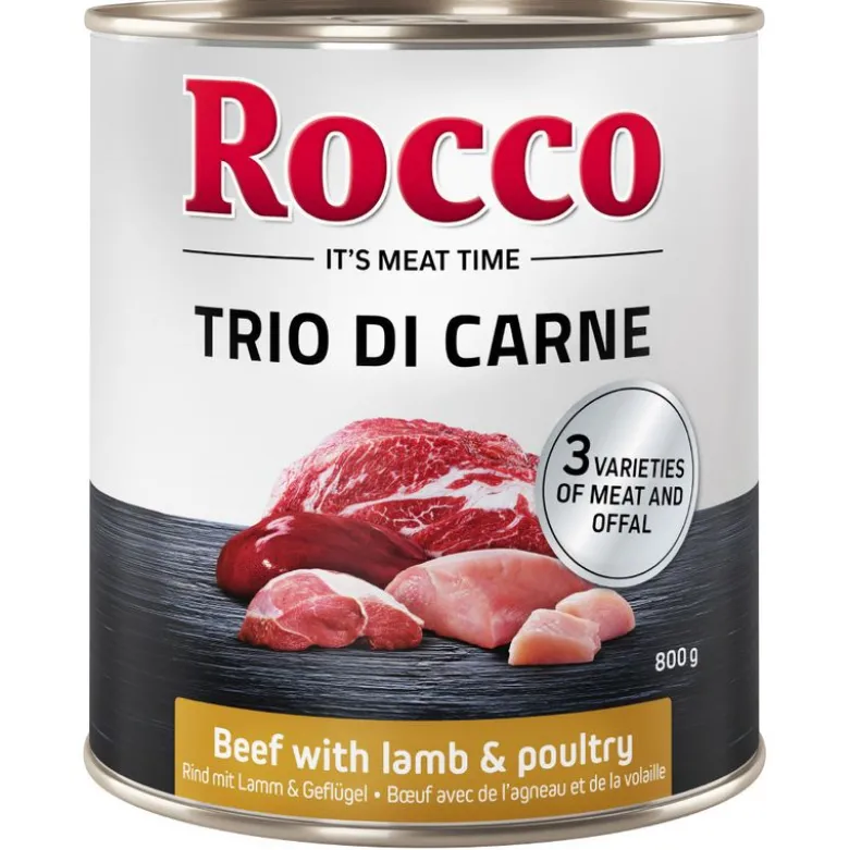 Økonomipakke: 24 x 800 g Rocco Classic Trio di Carne