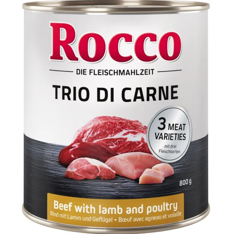 Økonomipakke: 24 x 800 g Rocco Classic Trio di Carne