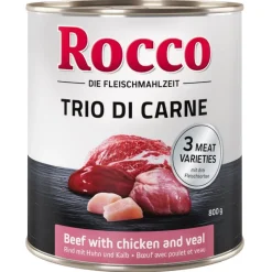 Økonomipakke: 24 x 800 g Rocco Classic Trio di Carne