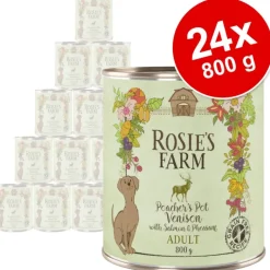 Økonomipakke: 24 x 800 g Rosie's Farm Adult