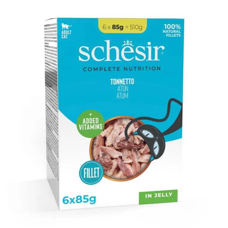 Økonomipakke: 24 x 85 g Schesir Complete Nutrition Filet i gelé