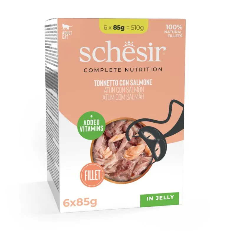 Økonomipakke: 24 x 85 g Schesir Complete Nutrition Filet i gelé