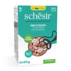 Økonomipakke: 24 x 85 g Schesir Complete Nutrition Filet i gelé