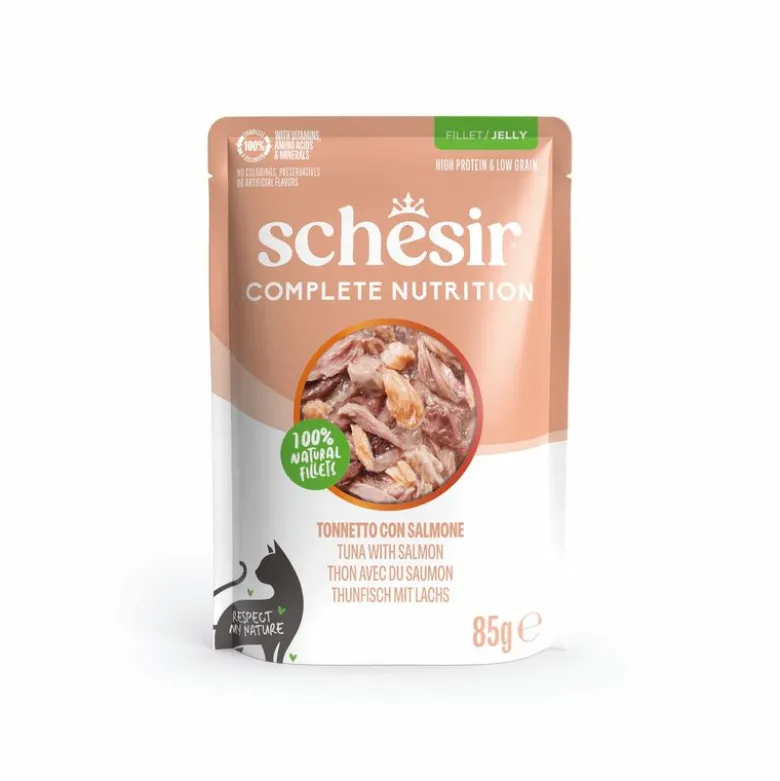 Økonomipakke: 24 x 85 g Schesir Complete Nutrition Filet i gelé