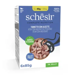 Økonomipakke: 24 x 85 g Schesir Complete Nutrition Filet i gelé