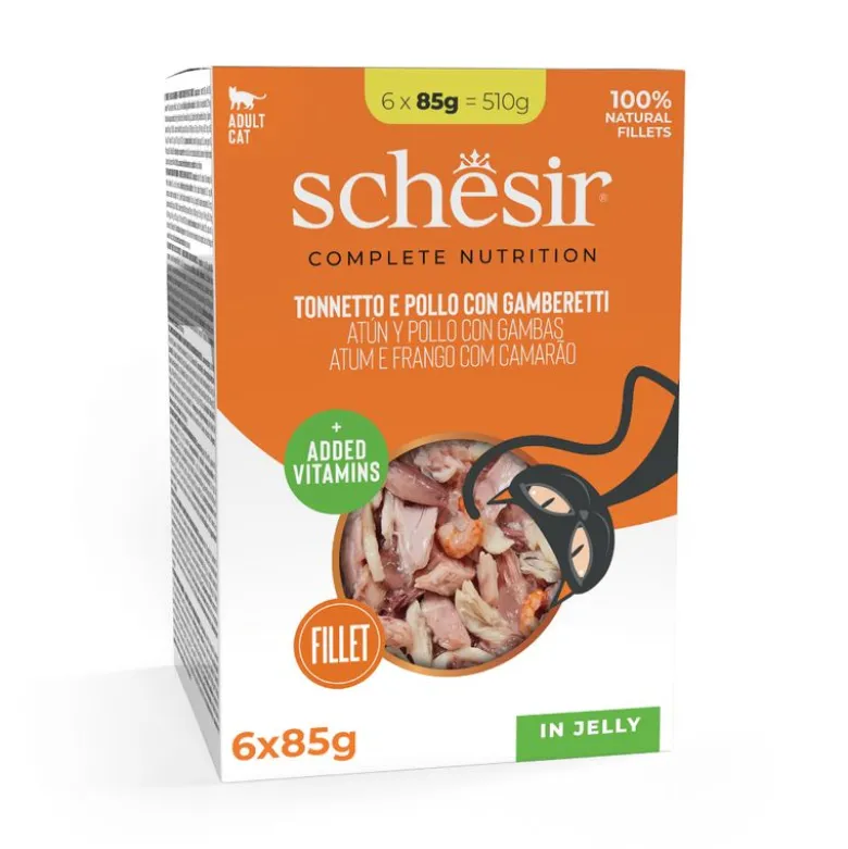 Økonomipakke: 24 x 85 g Schesir Complete Nutrition Filet i gelé