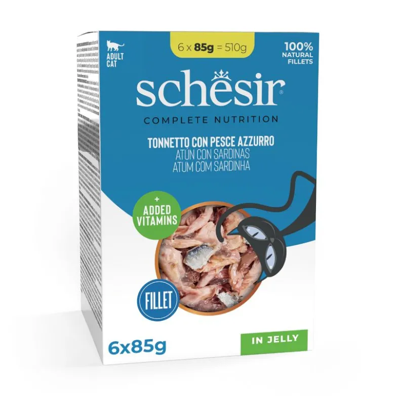 Økonomipakke: 24 x 85 g Schesir Complete Nutrition Filet i gelé