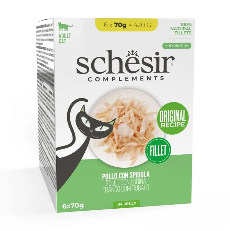 Økonomipakke: 24 x 70 g Schesir Complements Filet i gelé