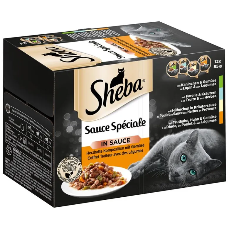 Økonomipakke: 96 x 85 g Sheba bakker "Uimodståelige varianter"