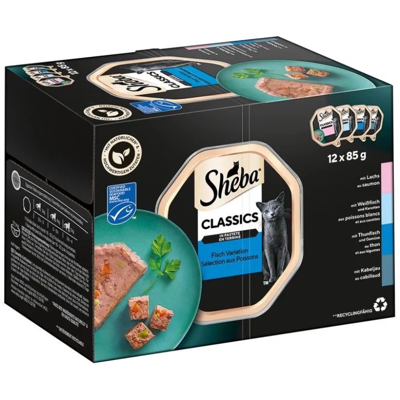 Økonomipakke: 96 x 85 g Sheba bakker "Uimodståelige varianter"