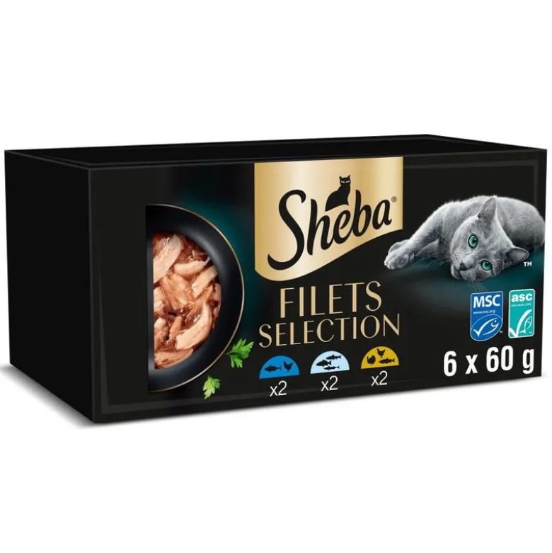 Økonomipakke: 36 x 60 g Sheba-fileter