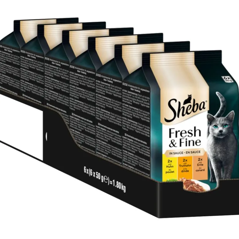 Økonomipakke: 72 x 50 g Sheba Fresh & Fine portionsposer