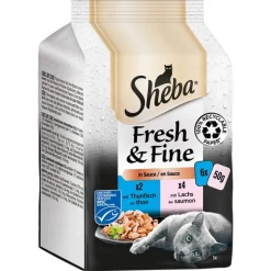 Økonomipakke: 72 x 50 g Sheba Fresh & Fine portionsposer