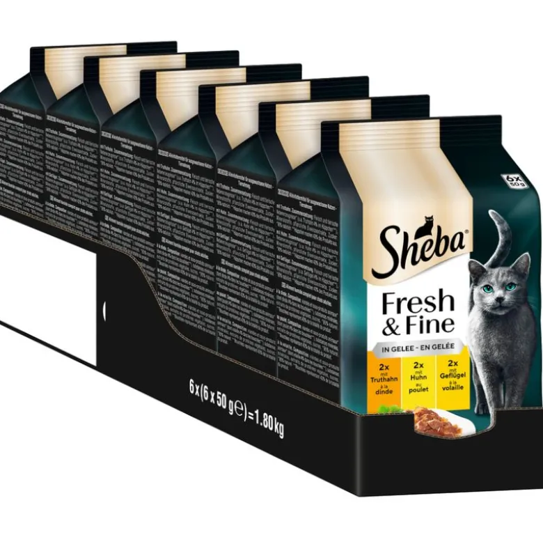 Økonomipakke: 72 x 50 g Sheba Fresh & Fine portionsposer