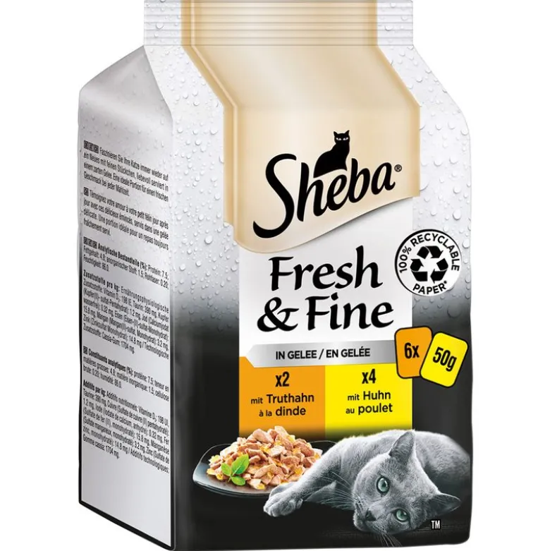 Økonomipakke: 72 x 50 g Sheba Fresh & Fine portionsposer